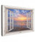MuchoWow© Stampe su Tela 120x80 cm Foto Quadri Moderni Camera da Letto Canvas Quadro Salotto Decorazione Parete Vista dalla finestra - Mare - Spiaggia - Tramonto - Blu