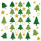 JOYEASE 280 Stück Sticker Weihnachten, Glitzer Weihnachtssticker Selbstklebend, Weihnachtsbaum Glitzersterne zum Aufkleben für Karten Geschenke Adventskalender Weihnachtsdeko, Größe 14x 24cm