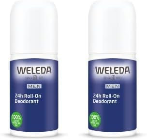 Weleda - Déodorant Roll-On Homme - Sans Sels d'Aluminium - Efficacité 24 h - Flacon à Bille 50 ml (Lot de 2)