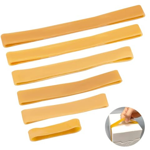 nbeads 6 Stück 6 Größen Gummibänder, Gipsform-Gummiband Töpfer Gummibänder Keramik-Gummiband Gummis Gummiringerl Elastizität Töpferei Wrapping Bands für das Heimbüro