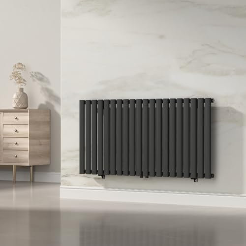 [neu.haus] Radiateur à Panneau Simple Radiateur Design Radiateur Plat Chauffage Central pour Salon Chambre Salle de Bain 857 W Acier 60 x 120 cm Noir