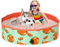 Demigreat Piscina para perros grandes y pequeños, 80/120/160 cm, plegable, para niños, portátil y ecológica, de PVC, sandía