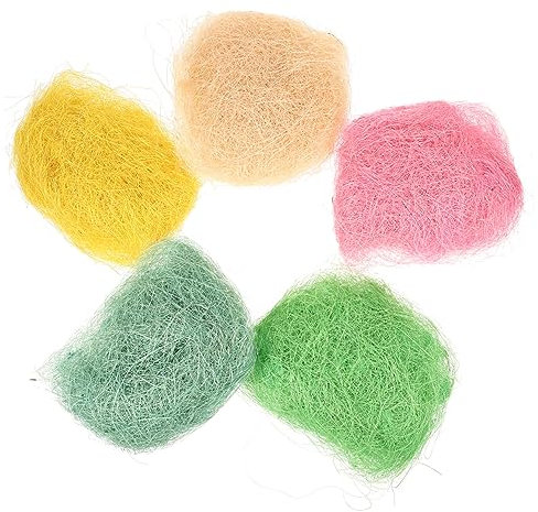 Kisangel Lot De 5 Nids Doiseaux Colorés pour Pâques Artisanat Raffiné pour Décoration Festive