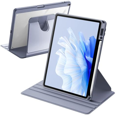 A-BEAUTY Custodia Compatibile con Huawei MatePad Air 11,5 Pollici Tablet 2023 con Portapenne, Supporto Girevole a 360°, Auto Svegliati/Sonno, Viola Lavanda
