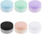 Tabanzhe 6Pcs Empty Plastic Cosmetic Jars-10 Gram Plastic Travel Sample Pots Clear Refillable Make Up Containers for Face Cream Eye Shadow Nail Powder Small Jewelry Accessories
