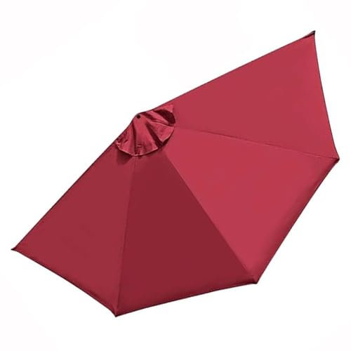 COKYIS Auvent de rechange pour parasol d'appartement - 2,7 m - Demi-rond, Rouge, 270cm/9ft-5ribs