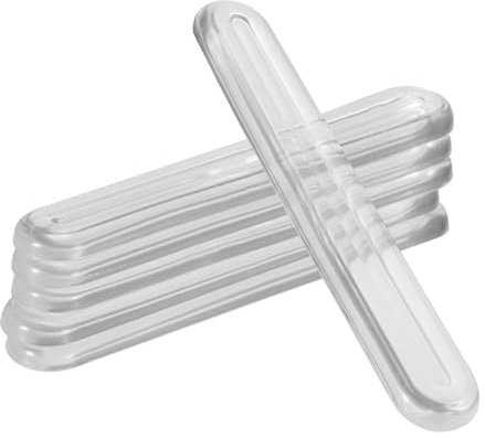 sourcing map 6pcs Door Stoppers Quiet Wall Protectors 2.4 x 0.6 Self Adhesive Reusable Clear Rubber Strip, Wall Shield Cushion for Home, Office, Wall Protector from Door Strips