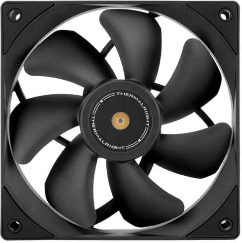 Thermalright TL-E12B V3 - Ventilador de CPU de alta velocidad de 2000 rpm, ventilador de 120 mm con ventilador, ARGB (TL-E12B V3)