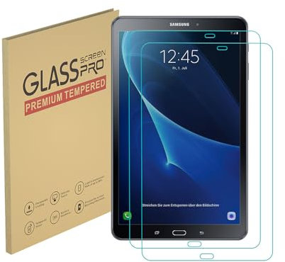 HYGMOCC Screen Protector for Samsung Galaxy Tab A 10.1 SM-T580/T585 [2016] Tempered Glass Film, 9H Hardness,Anti-Scratch,Case Friendly,Bubble Free (2 pcs)