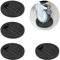 OSDUE Furniture Caster Cups, 6 Pcs Anti-Sliding Bed Wheel Stoppers Castor Cups for Wooden Floors Keep Cup Secure with Our Rubber Wheel Stoppers for All Floors Wheels, Sofas and Bed (Black)