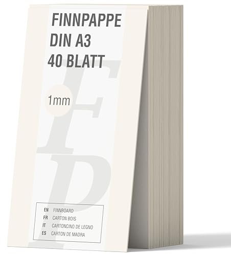 40 + 5 Blatt gratis Finnpappe DIN A3 | 1mm Stärke | Modellbauwerk® | für Modellbau und Basteln | Architektur | Studium | Diorama | finnische Holzpappe | Skanpappe | Scrapbook | Karton | Kreativ sein