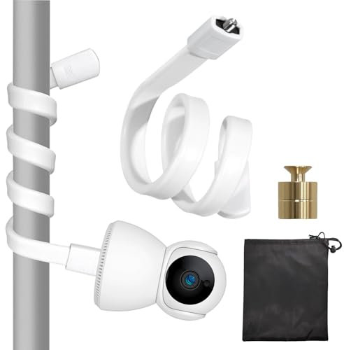BORISCA Soporte de Cámara para Bebé Universal, Soporte para Vigilabebés con Tornillo 1/4, Soporte Flexible para Monitor para Bebés, No Requiere Taladrar, Ajustable Soporte para Cámara De Bebé