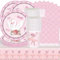 Shamoparty Juego de 61 vajillas de fiesta de ballet, decoraciones de fiesta de cumpleaños para 20, color rosa para niñas, ballet, danza, fiestas, platos, servilletas, tazas de papel, manteles