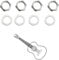 Yiyuanhe 4 Set 3/8 Guitar Output Input Jack Socket Nuts and Washers for Guitar Bass(Silver)