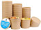 Nationwide Paper 8oz Brown Kraft Disposable Soup Containers with Lids 250 Pcs of Paper Soup Bowls Takeaway Tubs Perfect for Ice Cream and Deli Containers (230ml)
