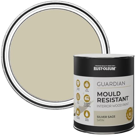 Rust-Oleum Green Guardian Mould Resistant Interior Wood Paint in Satin Finish - Silver Sage 750ml