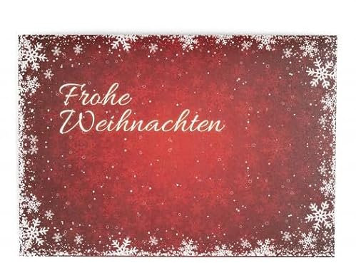 Kuvertwelt Weihnachts-Briefumschläge Din C6 (162X114Mm) - Haftklebend - Hochwertige Umschläge Für Weihnachten Stückzahlen 25 Stück Briefumschläge Din C6 Haftklebend Druck Weihnachten Rot Schnee