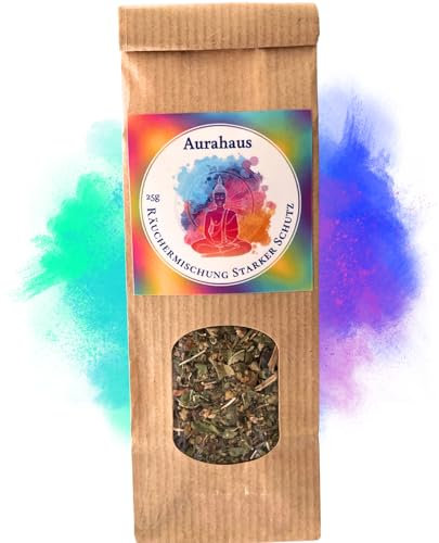 Aurahaus - Mélange d'encens « Forte protection » - Nettoyage énergétique et protection contre les influences négatives (25 g) - Herbes et résines naturelles - Encens spirituel
