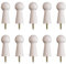 MOROBOR 10pcs White Wooden Hooks Shaker Pegs, Decorative Coat Peg Shelf Clip Self-Adhesive Solid Hook for Bathroom Towels Doors Stair Edges Wardrobes