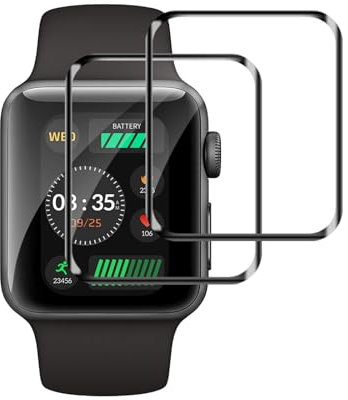 REROXE 2 Stück für Panzerglas für Apple Watch Series 4/5/6/SE 44mm Schutzfolie, HD-Klar Apple Watch 44mm Folie