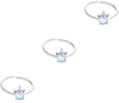 FOMIYES Lot De 3 Bagues Licorne Tendance En