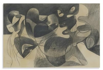 KOOHTAA Arshile Gorky-Studie für Bild in Xhorkom, Kunstposter, Malposter, Kunstdruck, Wandfoto, Malerei, Poster, Hängebild, Familiendekoration, 30 x 45 cm