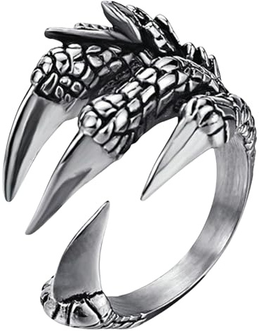 Jpltlvy Drachenklaue Titan Stahl Paar Ringe Punk Stil Scharfe Kralle Design Tier Totem Schmuck Gothic Matching Set Geschenk