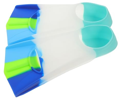 BCOATH Schwimmflossen aus Weichem Silikon Kurze Flossen für Schwimmtraining und Schnorcheln in Bunten Farben für Anfänger und Reisegebrauch Xs