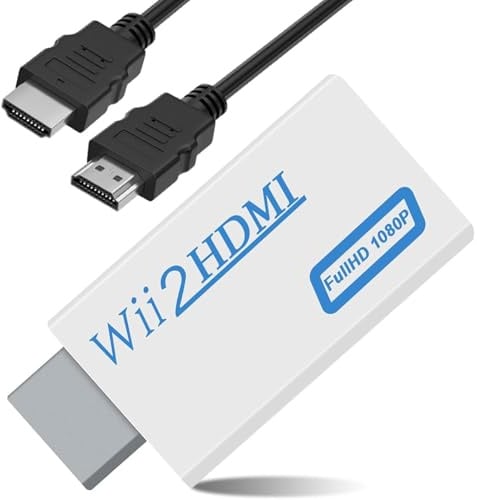 W-ii to HDMI Converter with 1m Cable, W-ii to HDMI Adapter for 1080P/720P HD Output, Compatible with Smart TV, Supports All Display Modes