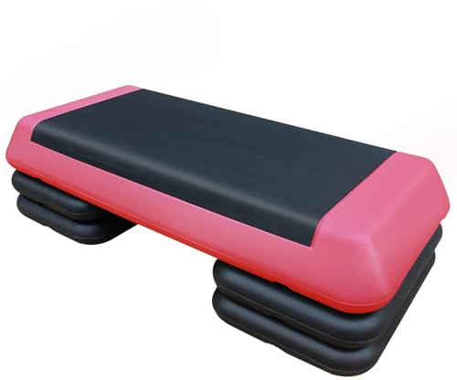 GYMFLEX Aerobic Stepper für Fitness und Training, 76x35cm Steppbrett Höhenverstellbar, Step-Plattform-Trainer Rutschfest für Zuhause