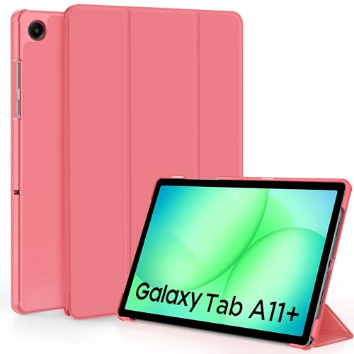 EasyAcc Custodia Cover Compatibile con Samsung Galaxy Tab A11+ Plus | A9+ 11 Pollici 2025 SM-X236B/SM-X230/X210/ X215/ X216 Tablet, Rosa Anguria