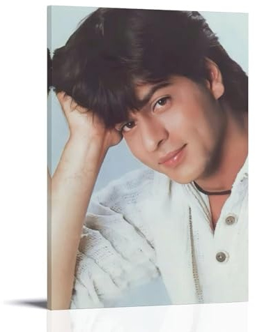 YVFCIRXTT Shah Rukh Khan Moderner Kunstdruck, Retro-Stil, Wanddekoration, Wohnzimmer, Küche, Café, wasserdichtes Poster, 30 x 45 cm, Rahmenstil