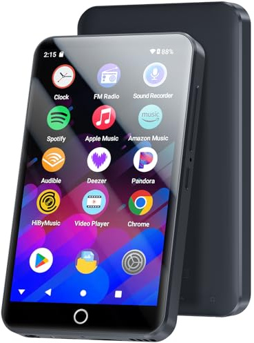 MECHEN 96GB Lettore MP3 Bluetooth 5.0 e WiFi 4 Pollici Touchscreen | Sistema Android 13, Streaming Musicale (Spotify, Audible, Amazon Music, Deezer), Radio FM, USB C