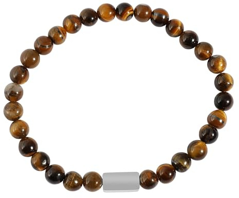 Akzent Armband Herren - Premium Armband Herren in Braun aus Naturstein braun, 100% Wasserfest & Hautverträglich