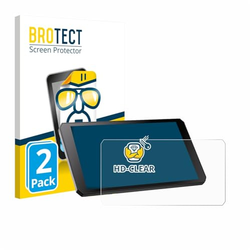 BROTECT Schutzfolie für RiderNav R7M | 2 Stück Transparenter Displayschutz Made in Germany Klare Displayschutz-Folie Clear Einfache Montage Case-Friendly