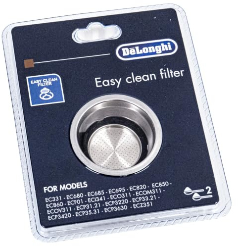 JPshop - Filtro de 2 tazas para cafetera compatible con Delonghi - Escultura - EC8 - Dedica - Distinta - Icono - ECO311