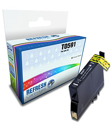 Refresh Cartridges Compatible Ink Cartridge Replacement for Epson T0591 (Photo Black)