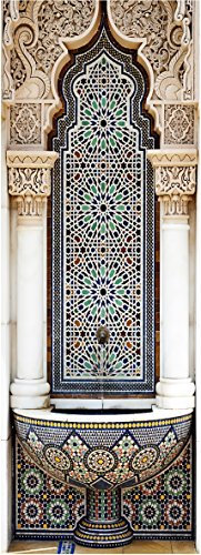 PPA DESIGN Sticker Porte Orientale Déco Fontaine - SPK0018 (93x204cm)
