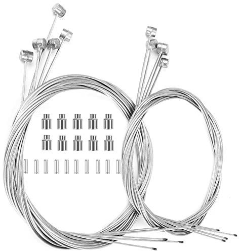 Hapleby 10PCS Premium Bike Brake Cable, Professional Bicycle brake line for Mountain, Free For End Caps and End Ferrule