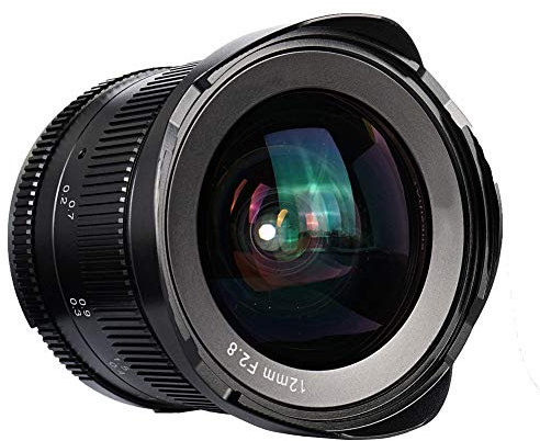 Oumij 12mm F2.8 APS-C Obiettivo Fisso Grandangolare Manuale 7artigiani Grandangolo 102 Gradi Adatto per Paesaggio, Architettura, Viaggio, Cielo Stellato, Ritratto(per E Mount)
