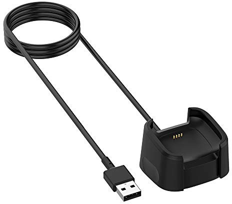 Threeeggs Compatible with Fitbit Versa 2 Charger (Not for Versa/Versa Lite), Charging Dock with USB Cord for Versa 2 Health & Fitness Smartwatch Charge Cable 3.3Ft/100cm