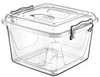 Bargain House 6 Litre storage box Air tight Plastic Pantry Box Transparent with Clip Handle, BPA Free, Kitchen Storage Containers for Food, Flour, Biscuits, Pet Food, Flour, Baking items (Pack of 1)