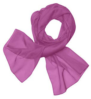 HAT YOU Damen Chiffon Halstuch, Sommertuch, Chiffon Schal, Tuch für Frühling und Sommer, Ganzjährig - Made in Italy, Farbe:Magenta Violett