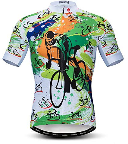 Hotline Fahrradtrikot Herren Full Zip Fahrrad Shirts Top MTB Fahrradbekleidung