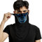ShopINess Unisex Bandana Gesichtsmaske Schal Gesicht mit Ohrschlaufen Rave Sturmhaube Hals Gamaschen Staubtuch Waschbare Wind Motorrad Maske - Totenkopf (Scanner)