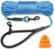 Joytale Reflektierend Schleppleine für Hunde, 10m Hundeleine mit Gepolsterten Griff und 2 Karabinerhaken, Nylon Lange Seil Trainingsleine für Welpen, Kleine Hunde, Blau