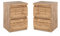 MRBLS Nachttisch 2er Set Nachtschrank Nachtkommode Modern Möbel mit Schubladen Kommode Holz Schubladenschrank für Ihr Schlafzimmer (Wotan) – 30 x 40 x 30 cm (B/H/T)