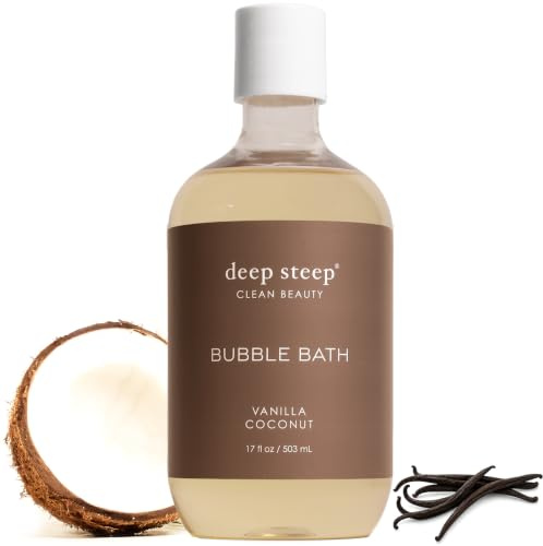 Deep Steep Bubble Bath, Vanilla Coconut, 17oz, Hypoallergenic