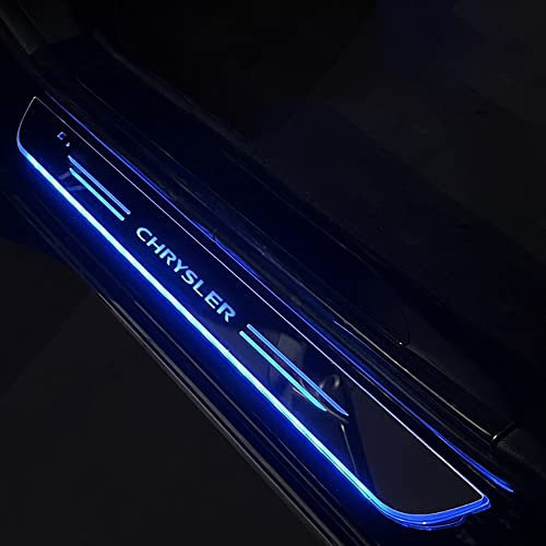 BITELF Car Atmosphere Welcome Pedal Automatic Induction Led Kick Plates Door Sill Lights, for Chrysler 300 300C C SRT Accessories