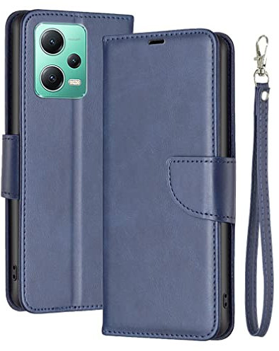 Laybomo Cover per Xiaomi Redmi Note 12 PRO, Custodia in Pelle per Redmi Note 12 PRO Cover Custodia Portafoglio Porta con Carte di Credito, Silicone Custodia per Xiaomi Redmi Note 12 PRO, Blu